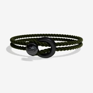 Changes Silk armband grön – silke, humanium metal