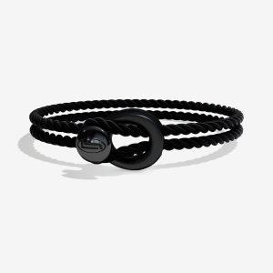 Changes Silk armband svart – silke, humanium metal