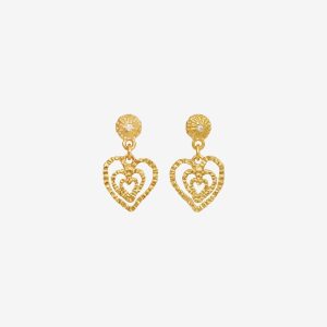 Sada örhängen – 18K guldpläterat silver, zirkonia