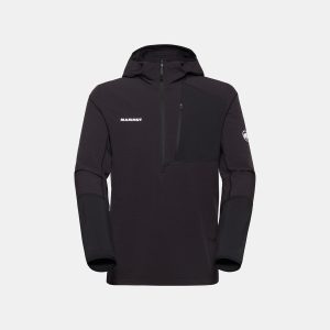 Madris Light ML Half Zip Hoodie Herr Svart