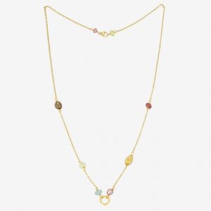 Piccolo Calma halsband – 18k guld, pärlor och mixade stenar