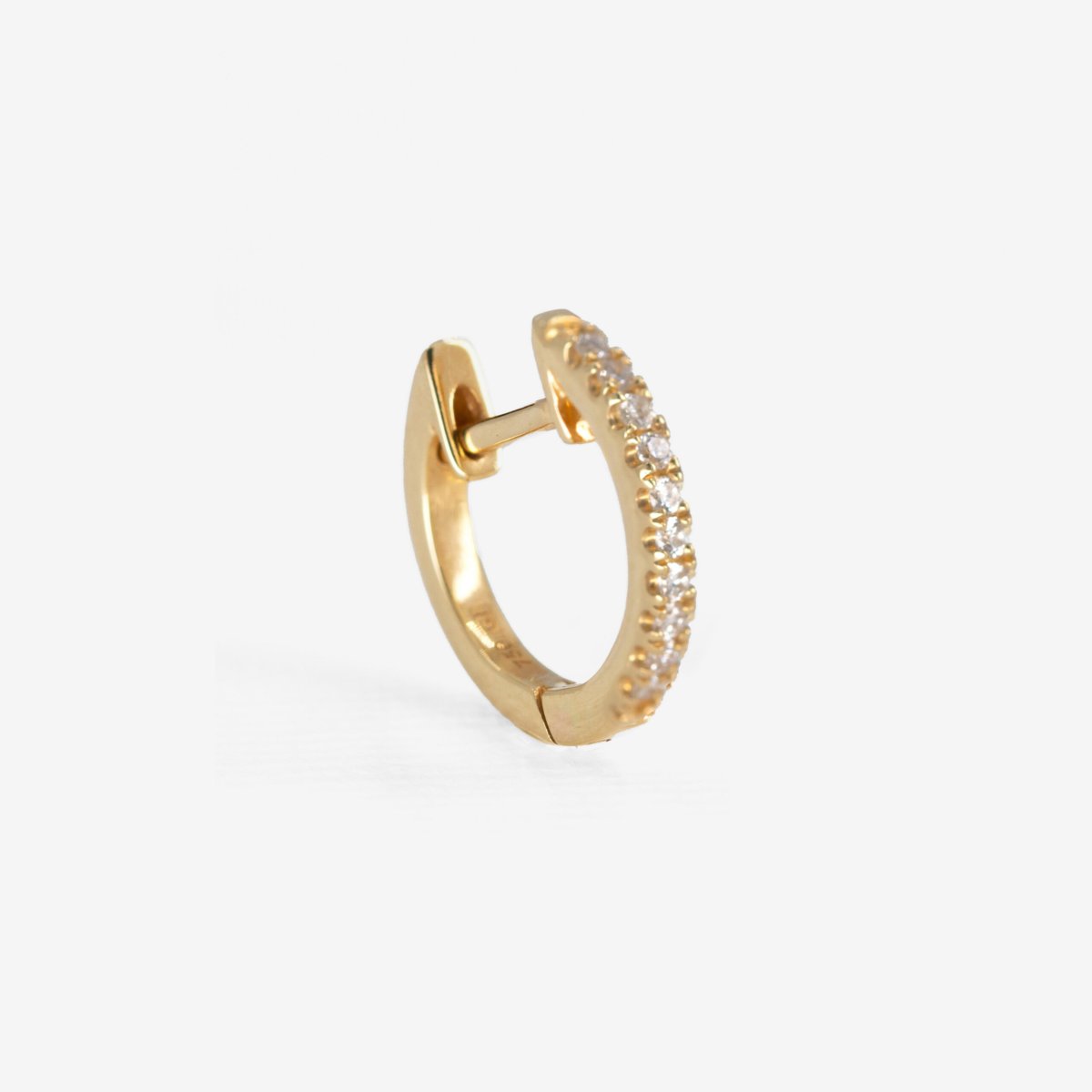 Tiny Dancer creol 12.5mm – 18k guld, diamanter - Bild 2