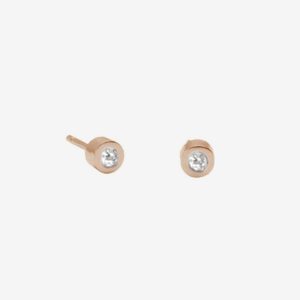 Mai örhängen – 18k roséguldpläterat silver, diamant