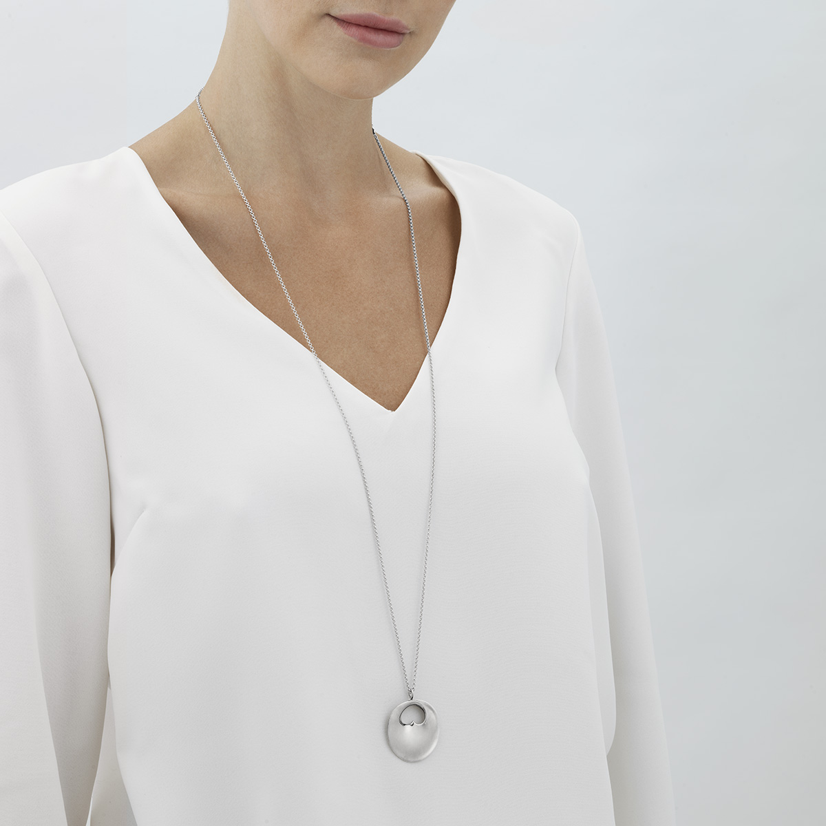Hidden Heart halsband – silver - Bild 3