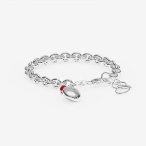 Childhood Balloon Charm armband – silver, karneol