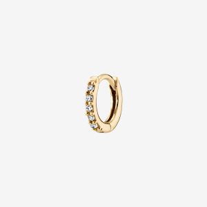 Lamarr Huggie 6mm – 14k guld, labbodlade diamanter