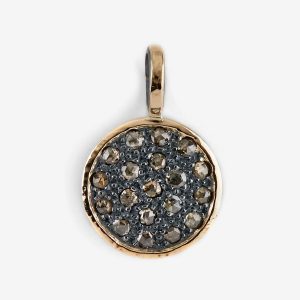 Topka hänge – 14k guld och silver, diamanter pavé