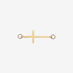 Kors påhänge för armring/halsband – 18k guldpläterat silver