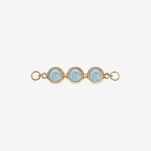 Koulè påhänge för armring/halsband – 18k guldpläterat silver, akvamarin
