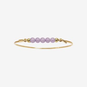 Multi Color armring – 18k guldpläterat silver, ljus ametist