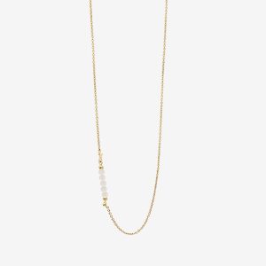 Multi Color halsband – 18k guldpläterat silver, vit månsten