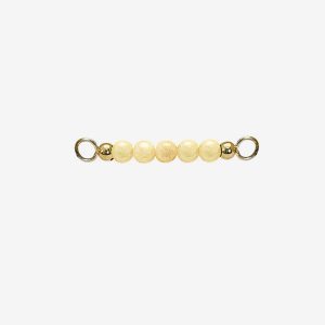 Multi Color påhänge för armring/halsband – 18k guldpläterat silver, gul jade