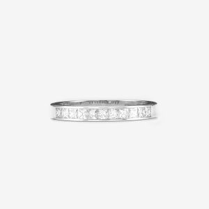 Princess halvallians – 18k vitguld, diamanter 0.07ct