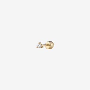 Fuzzy Glitz Stud – 14k guld, labbodlad diamant