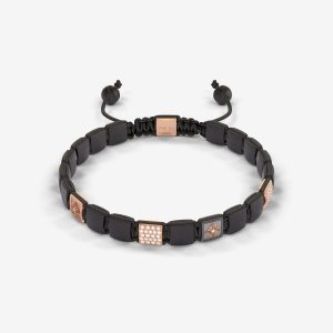 6mm Lock Bracelet – 18k roséguld, diamanter