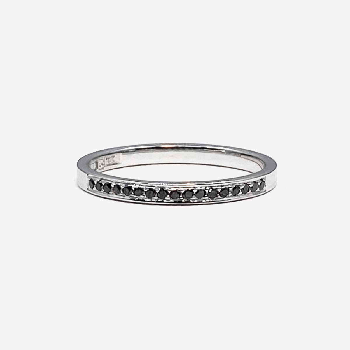 Tiny Dancer halvallians – 18k vitguld, svarta diamanter 0.005ct - Bild 4