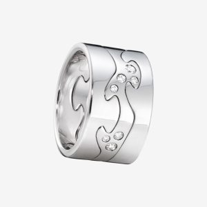 Fusion 3-delad Ring – 18k vitguld med diamanter