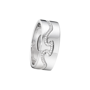 Fusion 2-delad Ring – 18k vitguld med diamanter