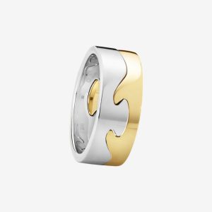 Fusion 2-delad Ring – 18k guld och 18k vitguld