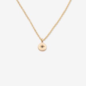 Reach For The Stars halsband – 18k guld, svart diamant