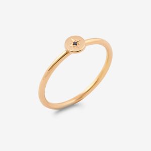 Reach For The Stars ring – 18k guld, svart diamant