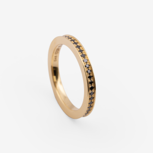 Tainted Love helallians – 18k guld, svarta diamanter 0.01ct