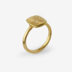 Into The Wild ”Classic Starburst” ring – 18k guld, diamant