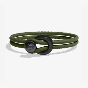 Changes Leather armband grön – läder, humanium metal