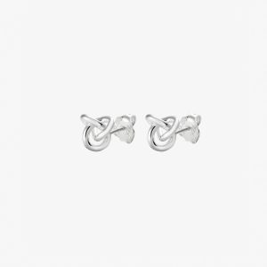 Le Knot Drop Studs – silver