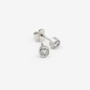 Tiny Dancer örhängen – 18k vitguld, diamant