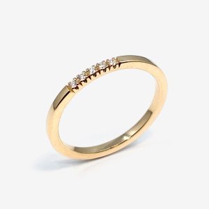 Tiny Dancer ring ”Five Set” – 18k guld, diamanter 0.0085ct