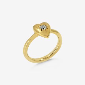 Plump Heart ring – 18k guld, diamant