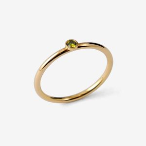 Tiny Dancer enstensring – 18k guld, olivgrön diamant 0.05ct
