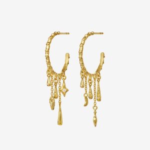 Verona örhängen – 18k guldpläterat silver, zirkonia