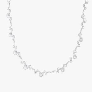 Water Flow Small Full halsband – silver