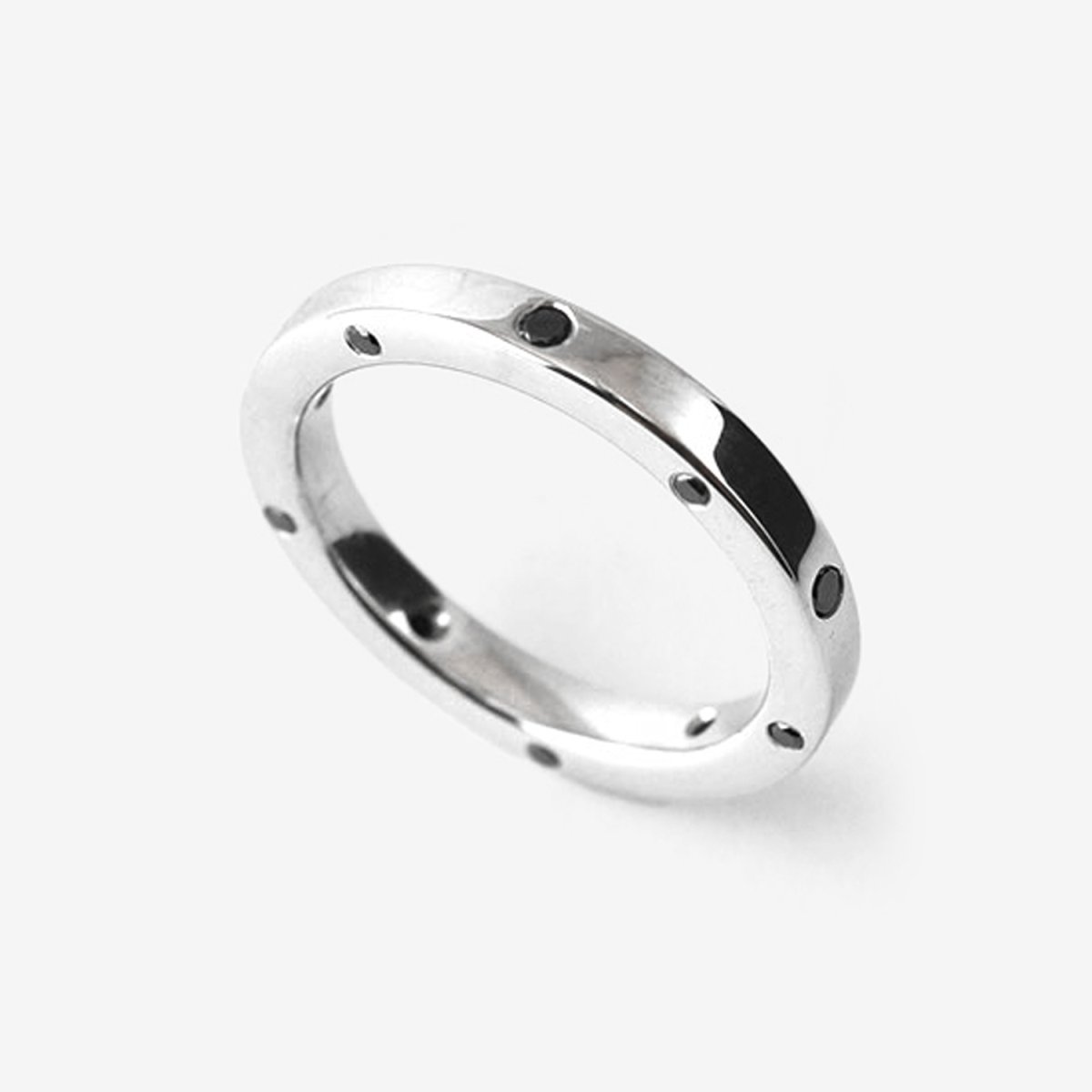 Tainted Love helallians – 18k vitguld, svarta diamanter 0.01ct-0.02ct - Bild 2