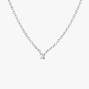 Diamond Sky Drop halsband – silver