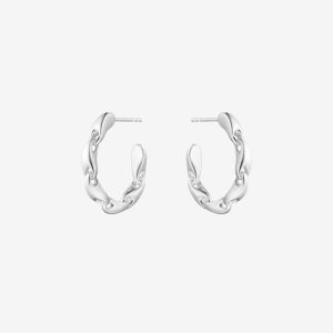 Reflect Chain Hoops örhängen – silver