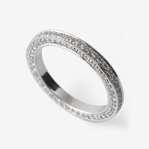 White Wedding helallians – 18k vitguld, diamanter 0.01ct