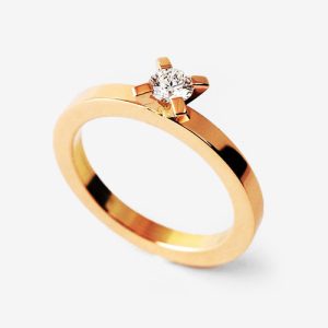 White Wedding solitär – 18k guld, diamant 0.25ct