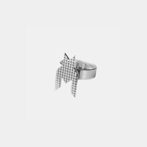 Houndstooth ring – silver