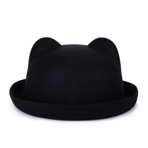 Fedora hatt med kattöron