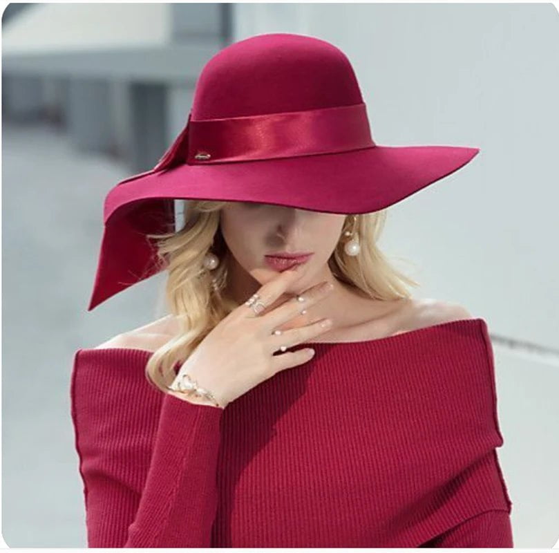 Elegant Fedora-hatt i filt