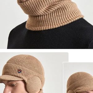 Set med hatt och halsduk för män