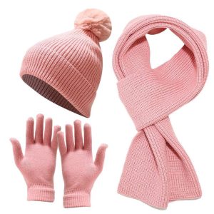 Set handskar och halsdukar, tjock ullmössa