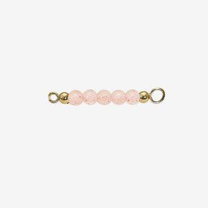 Mulit Color påhänge för armring/halsband – 18k guldpläterat silver, jordgubbskvarts