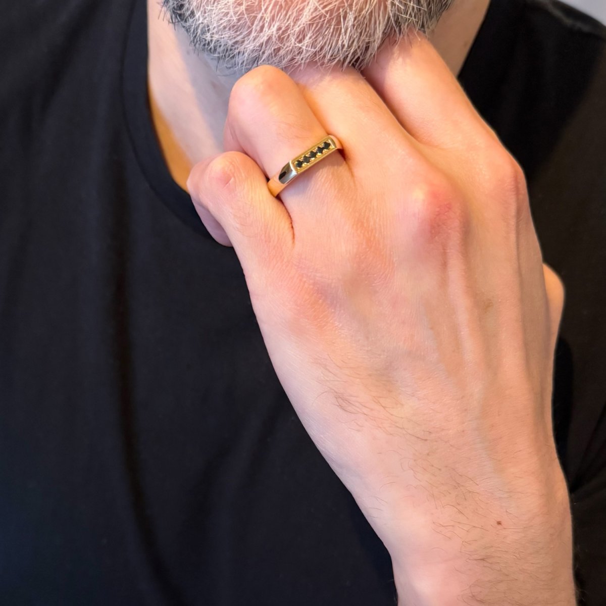 Tainted Love klackring – 18k guld, svarta diamanter - Bild 3
