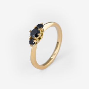 Me Myself and I – 18k guld, svarta diamanter 0.39ct