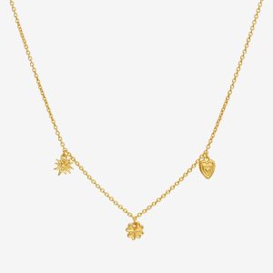 Nanna halsband – 18k guldpläterat silver