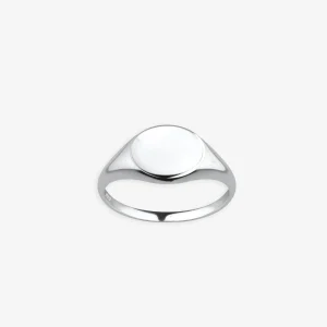 Oval signetring i silver